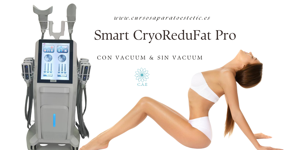 Texto promocional sobre el tratamiento "Smart RF Remove Fat" en un diseño colorido.